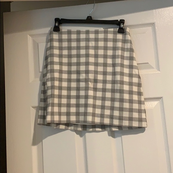 Express / black and white checkered mini skirt - Picture 1 of 4